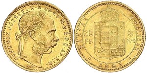 8 Forint / 20 Franc Impero austro-ungarico (1867-1918) Oro Franz Joseph I (1830 - 1916)