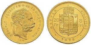 8 Forint / 20 Franc Impero austro-ungarico (1867-1918) Oro Franz Joseph I (1830 - 1916)
