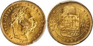 8 Forint / 20 Franc Impero austro-ungarico (1867-1918) Oro Franz Joseph I (1830 - 1916)