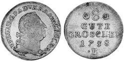 8 Groschen Ангальт-Бернбург (1603 - 1863) Серебро Victor Frederick, Prince of Anhalt-Bernburg (1700 – 1765)