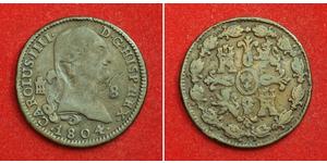 8 Maravedi Spanien Cuivre Charles IV d