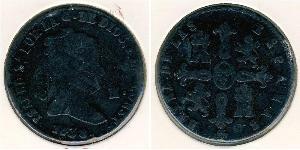8 Maravedi Kingdom of Spain (1814 - 1873) Kupfer Isabella II of Spain (1830- 1904)