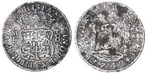 8 Real Nouvelle-Espagne (1519 - 1821) Argent Philippe V d