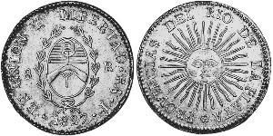 8 Real Provinces-Unies du Río de la Plata (1810 -1831) Argent 