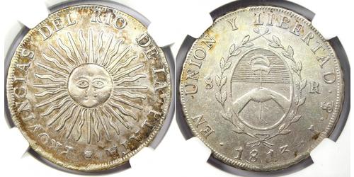 8 Real Provinces-Unies du Río de la Plata (1810 -1831) Argent 