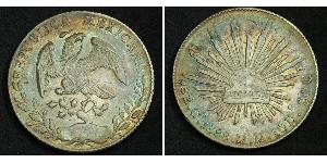 8 Real Second Federal Republic of Mexico (1846 - 1863) Argent 