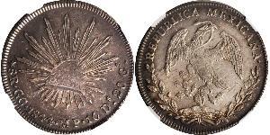 8 Real Second Federal Republic of Mexico (1846 - 1863) Argent 
