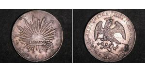 8 Real Second Federal Republic of Mexico (1846 - 1863) Argent 