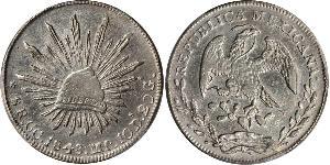 8 Real Second Federal Republic of Mexico (1846 - 1863) Argent 