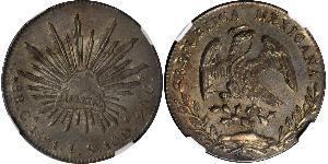 8 Real Second Federal Republic of Mexico (1846 - 1863) Argent 