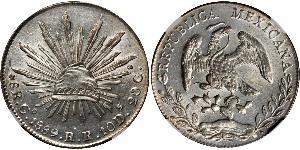 8 Real Second Federal Republic of Mexico (1846 - 1863) Argent 