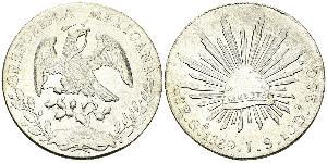 8 Real Second Federal Republic of Mexico (1846 - 1863) Argent 