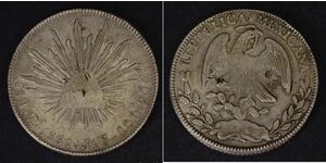 8 Real Second Federal Republic of Mexico (1846 - 1863) Argent 