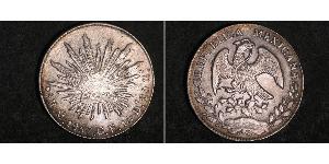 8 Real Second Federal Republic of Mexico (1846 - 1863) Argent 