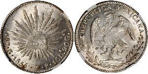 8 Real Second Federal Republic of Mexico (1846 - 1863) Argent 