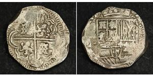 8 Real Bolivia Argento Filippo IV di Spagna (1605 -1665) / Filippo III di Spagna (1578-1621)