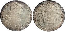8 Real Cile Argento Carlo IV di Spagna (1748-1819)