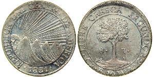 8 Real Costa Rica (1821 - ) Argento 