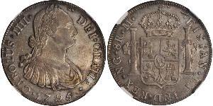 8 Real Guatemala Argento Carlo IV di Spagna (1748-1819)