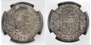8 Real Perù Argento Ferdinando VII di Spagna (1784-1833)