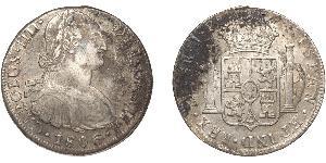 8 Real Perù Argento Carlo IV di Spagna (1748-1819)