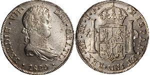 8 Real Perù Argento Ferdinando VII di Spagna (1784-1833)