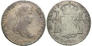 8 Real Perù Argento Ferdinando VII di Spagna (1784-1833)