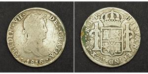 8 Real Perù Argento Ferdinando VII di Spagna (1784-1833)