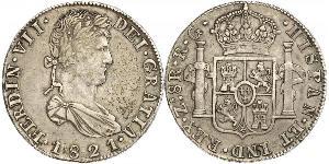 8 Real Primo Impero Messicano (1821 - 1823) Argento Ferdinando VII di Spagna (1784-1833)