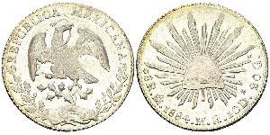 8 Real Second Federal Republic of Mexico (1846 - 1863) Argento 
