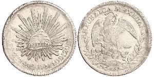 8 Real Second Federal Republic of Mexico (1846 - 1863) Argento 