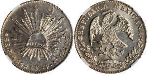 8 Real Second Federal Republic of Mexico (1846 - 1863) Argento 
