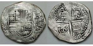 8 Real Spagna / Bolivia / Vicereame del Perù (1542 - 1824) Argento Filippo IV di Spagna (1605 -1665)