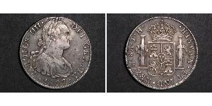 8 Real Vicereame della Nuova Spagna (1519 - 1821) Argento Carlo IV di Spagna (1748-1819)