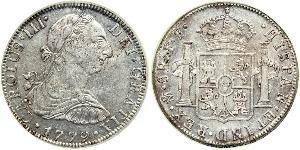 8 Real Vicereame della Nuova Spagna (1519 - 1821) Argento Carlo III di Spagna (1716 -1788)