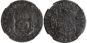 8 Real Vicereame della Nuova Spagna (1519 - 1821) Argento Filippo V di Spagna (1683-1746)