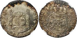 8 Real Vicereame della Nuova Spagna (1519 - 1821) Argento Carlo III di Spagna (1716 -1788)