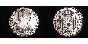 8 Real Vicereame della Nuova Spagna (1519 - 1821) Argento Carlo IV di Spagna (1748-1819)