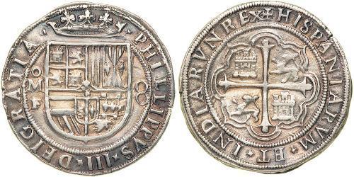 8 Real Vicereame della Nuova Spagna (1519 - 1821) Argento Filippo III di Spagna (1578-1621)