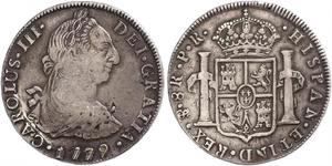 8 Real Bolivia Plata Carlos III de España (1716 -1788)