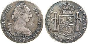 8 Real Bolivia Plata Carlos III de España (1716 -1788)
