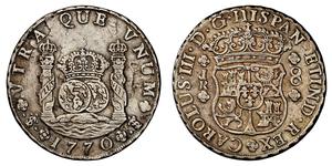 8 Real Bolivia / Virreinato del Perú (1542 - 1824) Plata Carlos III de España (1716 -1788)