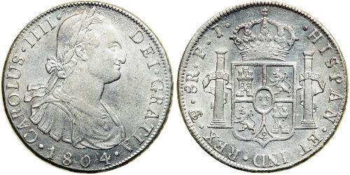 8 Real Bolivia / Virreinato del Río de la Plata (1776 - 1814) Plata Carlos IV de España (1748-1819)
