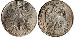 8 Real Estados Unidos Mexicanos (1846 - 1863) Plata 