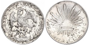 8 Real Estados Unidos Mexicanos (1846 - 1863) Plata 