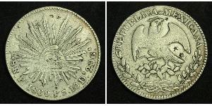 8 Real Estados Unidos Mexicanos (1846 - 1863) Plata 