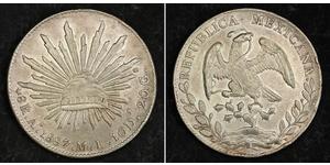 8 Real Estados Unidos Mexicanos (1846 - 1863) Plata 