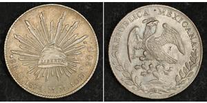 8 Real Estados Unidos Mexicanos (1846 - 1863) Plata 