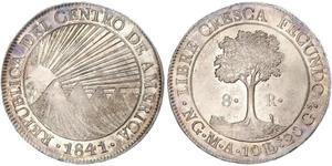 8 Real Guatemala / República Federal de Centro América (1823 - 1838) Plata 