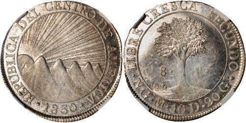 8 Real Guatemala / República Federal de Centro América (1823 - 1838) Plata 